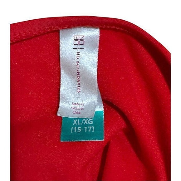 No‎ Boundaries Bikini Set Black Halter Top & Red Bottoms Swimsuit Beach Pool - Picture 5 of 5